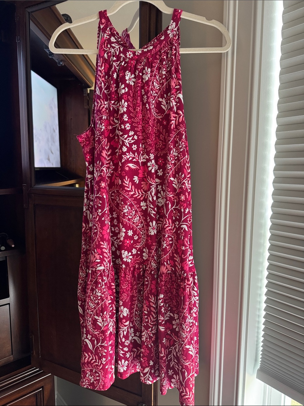 LOFT Fuchsia Floral Maxi Skirt